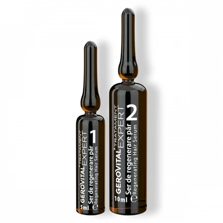 Gerovital Expert Haarherstelset, 20 ampullen (10 × 10 ml + 10 × 5 ml), Farmec