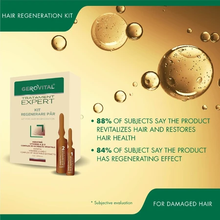 Gerovital Expert Haarherstelset, 20 ampullen (10 × 10 ml + 10 × 5 ml), Farmec