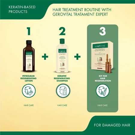 Gerovital Expert Haarherstelset, 20 ampullen (10 × 10 ml + 10 × 5 ml), Farmec