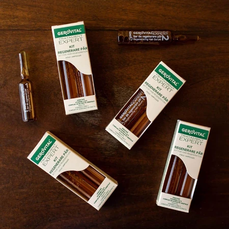 Gerovital Expert Haarherstelset, 20 ampullen (10 × 10 ml + 10 × 5 ml), Farmec