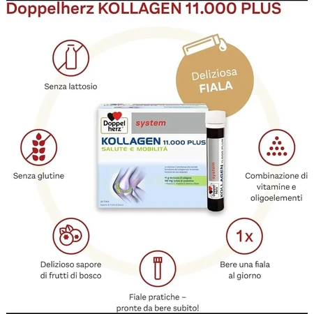 Kollagen 11.000 Plus, 10 vials unidose, Doppelherz
