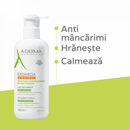 A-Derma Exomega Control Verzachtende Melk, 400 ml