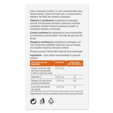 Lipostop mit Apfelessig, 60 Kapseln, Parapharm