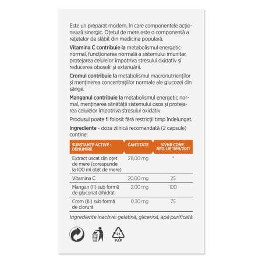 Lipostop mit Apfelessig, 60 Kapseln, Parapharm