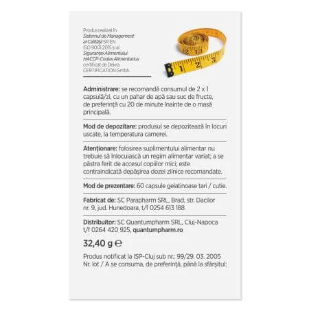 Lipostop mit Apfelessig, 60 Kapseln, Parapharm