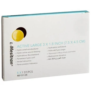 L-Mesitran Active Large 7,5 x 4,5 cm met plakrand, waterbestendig, 5 stuks, Theo