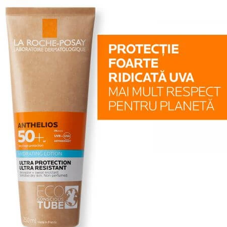 La Roche-Posay Anthelios Loción Solar Rostro y Cuerpo FPS 50+ Eco Tubo, 250 ml
