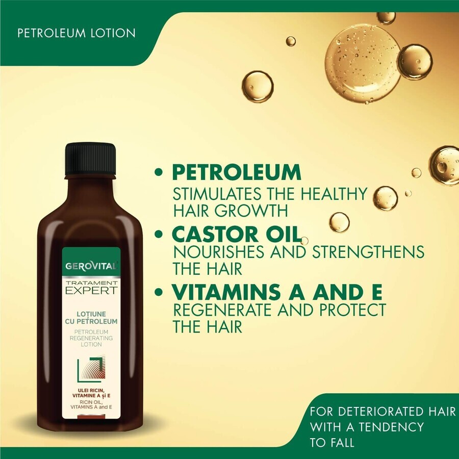 Lotion with petroleum Gerovital Tratament Expert, 100 ml, Farmec