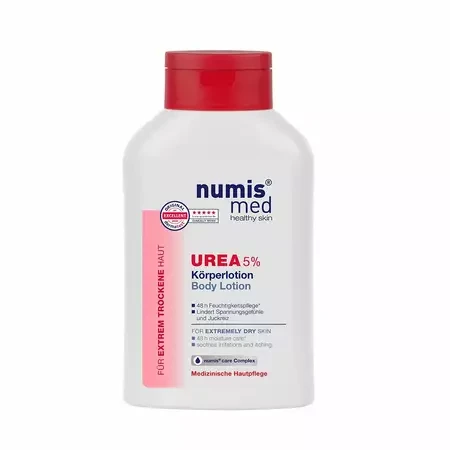 Dermatokosmetische Körperlotion mit Urea 5% für trockene und sehr trockene Haut, 300 ml, NumisMed