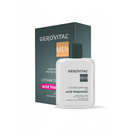 Aftershave lotion met hyaluronzuur Gerovital Men, 100 ml, Farmec