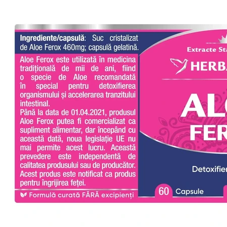 Aloe Ferox, 60 capsules, Herbagetica