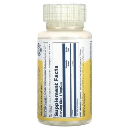L-Tyrosine 500mg Solaray, 50 capsules, Secom