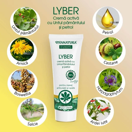 Lyber actieve crème met veenboter en olie, 250 ml, Vivanatura