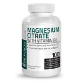 Magnesium citrate + Vitamin B6, 100 tablets, Bronson Laboratories