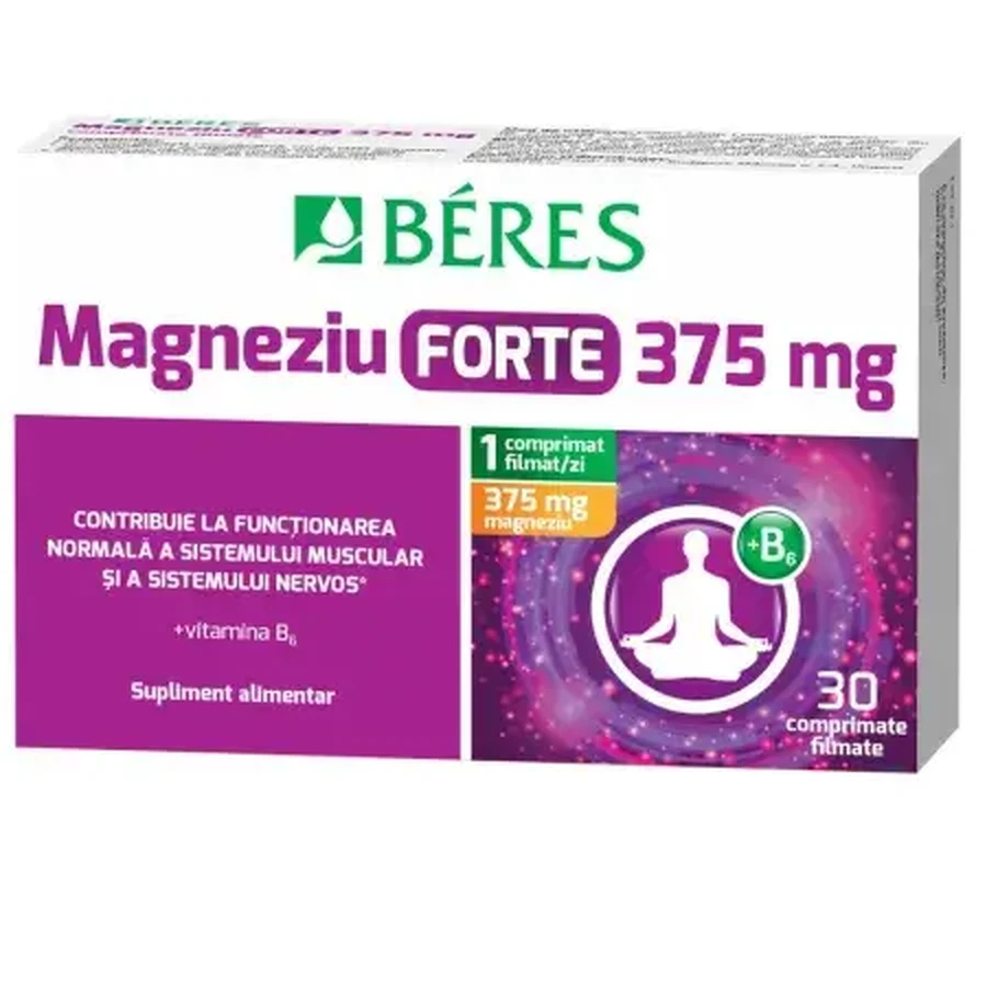 Magnesium forte 375 mg + B6, 30 Filmtabletten, Beres Pharmaceuticals Co