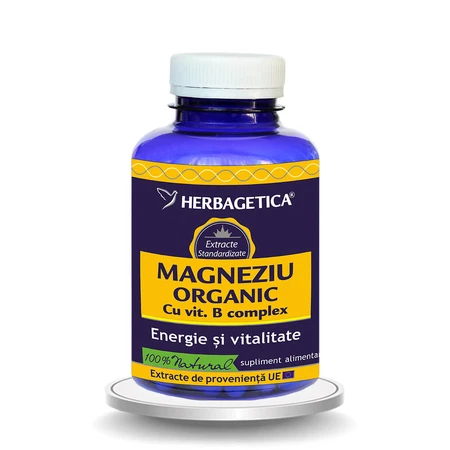 Magnesium Organic mit Vitamin B-Komplex, 120 Kapseln, Herbagetica