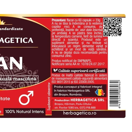 Man Zen Forte, 60 Kapseln, Herbagetica