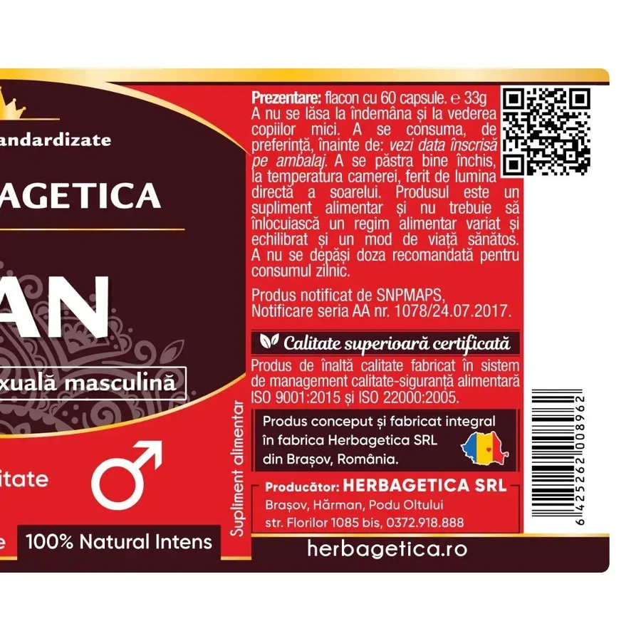 Man Zen Forte, 60 Kapseln, Herbagetica