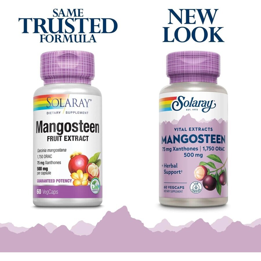 Mangostano 500mg Solaray, 60 capsule, Secom