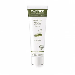 Biologisch masker met groene klei voor het zuiveren van de vette huid, 100 ml, Cattier