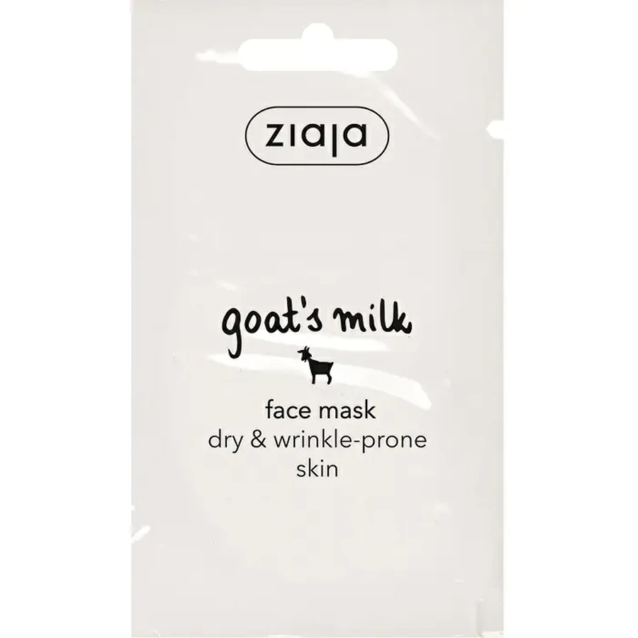 Mascarilla facial hidratante con proteínas de leche de cabra y Vit A y E, 7 ml, Ziaja