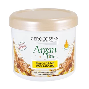 Mascarilla capilar reparadora con aceite de argán y queratina Argan Line, 450 ml, Gerocossen