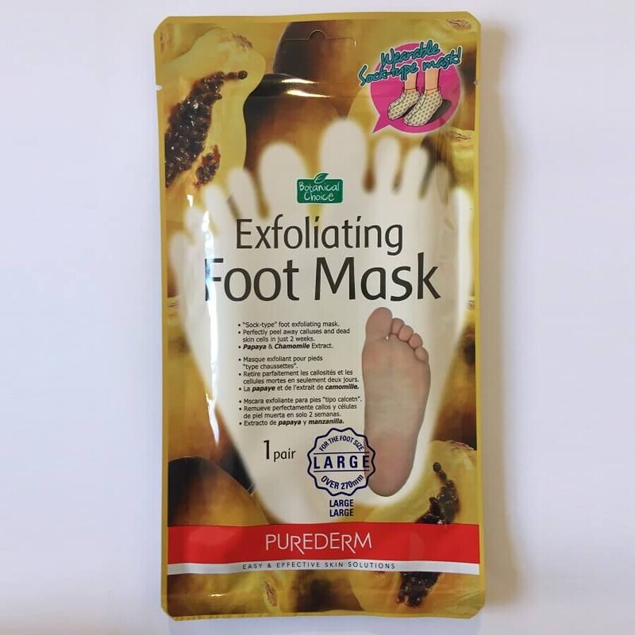 Buy Botanical Choice exfoliating callus removal mask with papaya extract, 1 pair, Purederm Botanical Choice exfoliating callus removal mask with papaya extract, 1 pair, Purederm