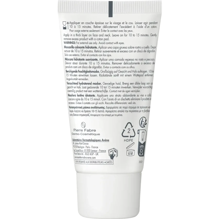 Verzachtend vochtinbrengend masker, 50 ml, Avene Les Essentiels