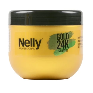 Masque nourrissant pour cheveux secs et déshydratés Gold 24K Keratin, 500 ml, Nelly Professional