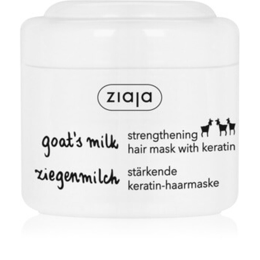 Hair strengthening mask with goat milk and keratin, 200 ml, Ziaja