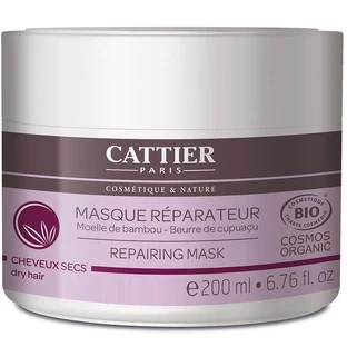 Mascarilla reparadora para cabello seco con pepino y bambú, 200 ml, Cattier