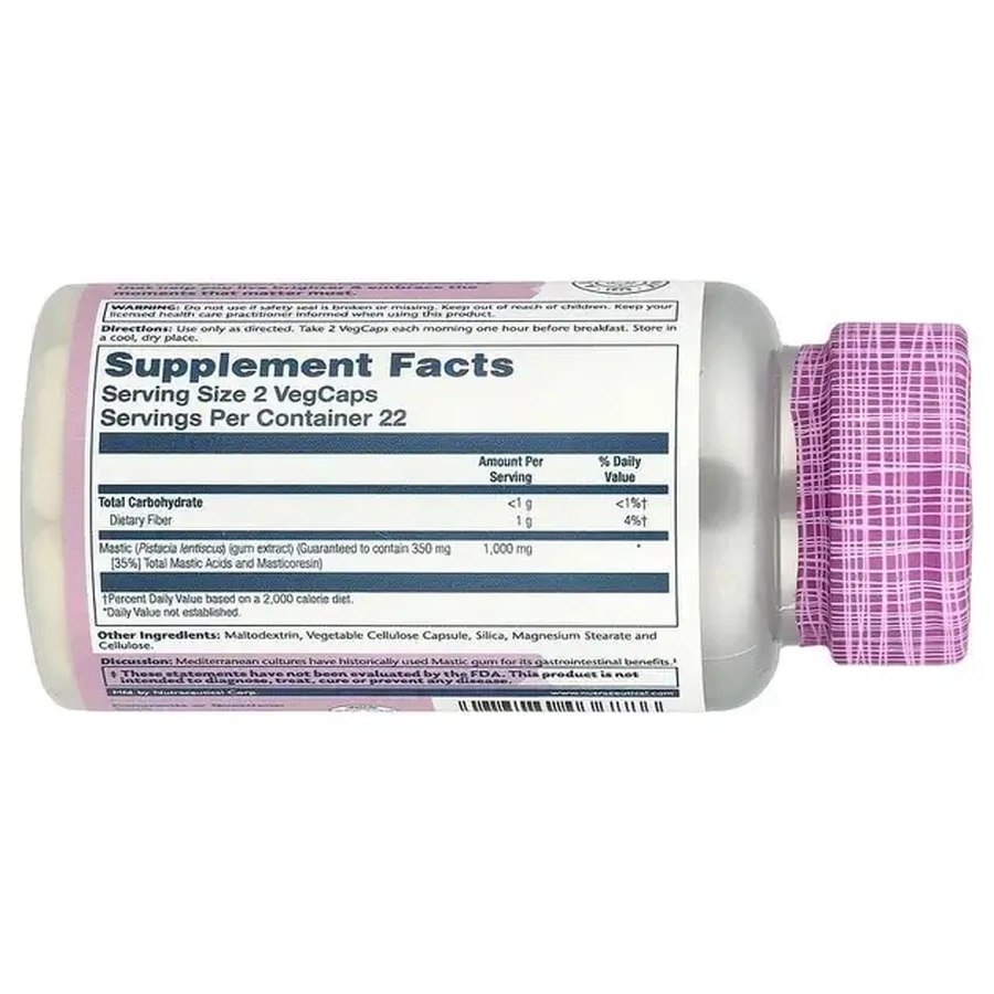 Mastixkautschuk 500 mg Solaray, 45 Kapseln, Secom