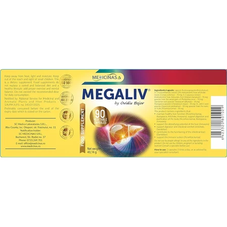 Megaliv, 90 capsules, Medicines