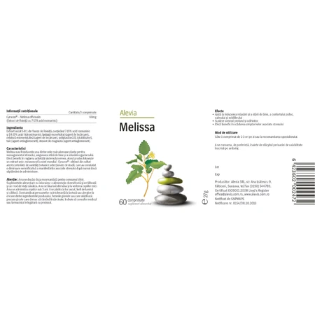 Melissa, 60 tablets, Alevia