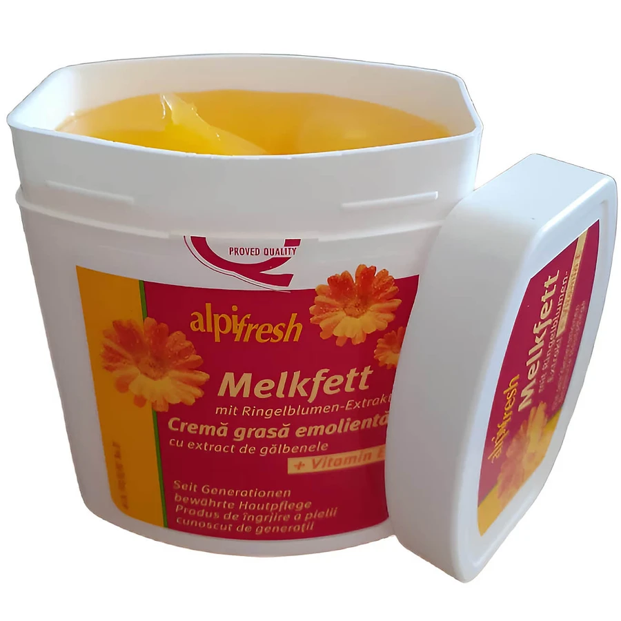 Melkfett Verzachtende Crème met Goudsbloem en Vitamine E Alpifris, 250 ml, Lenhart Kosmetik