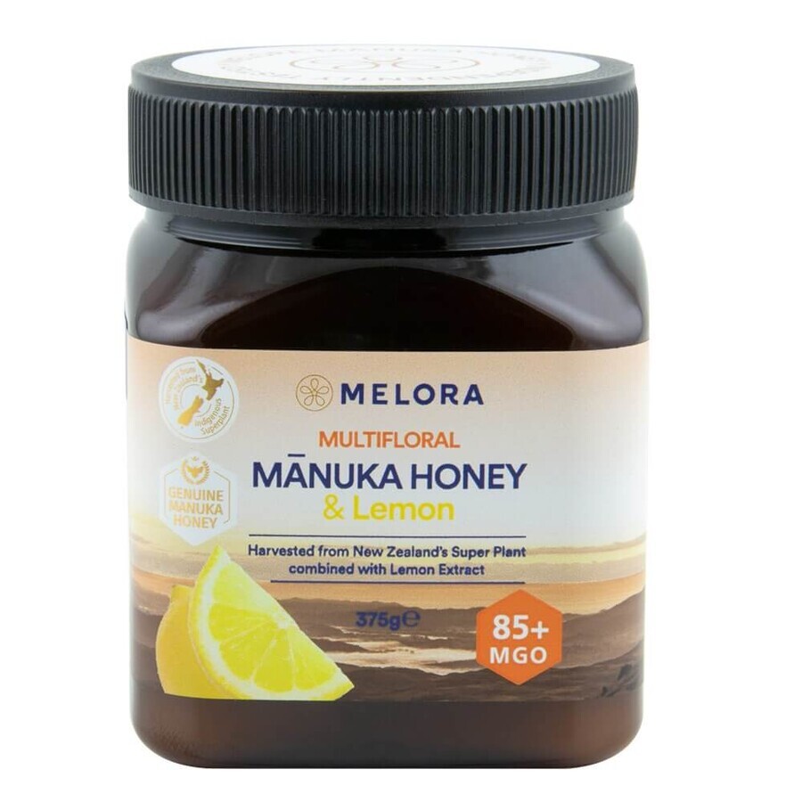 Miel de manuka polifloral con limón MGO 85+, 375 g, Melora