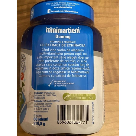 Minimarțieni Echinacea gummies, 60 stuks, Walmark