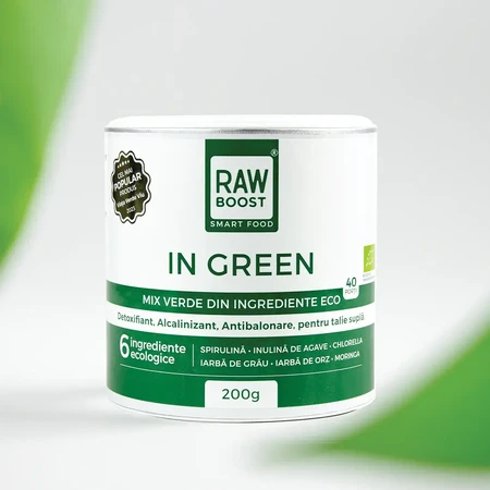 In Green Mezcla Verde Ecológica, 200 g, Rawboost Smart Food