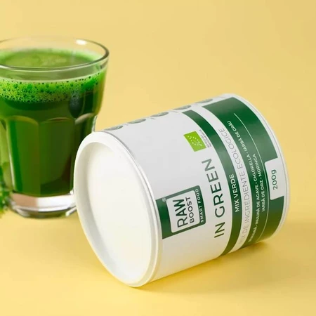 In Green Mezcla Verde Ecológica, 200 g, Rawboost Smart Food