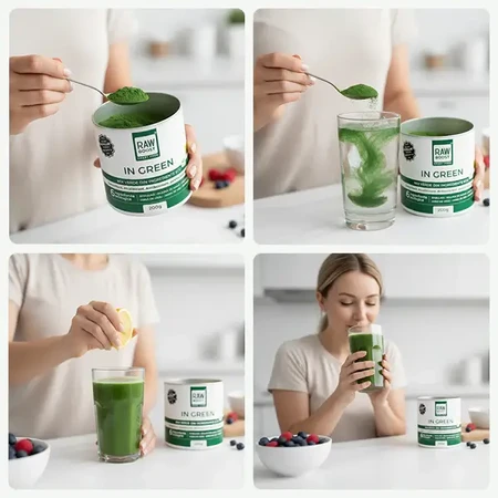 In Green Mezcla Verde Ecológica, 200 g, Rawboost Smart Food