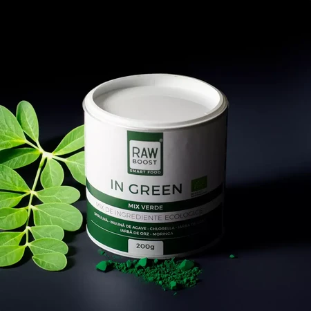 In Green Mezcla Verde Ecológica, 200 g, Rawboost Smart Food