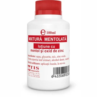 Menthol mixture with menthol and zinc oxide, 100 ml, Tis Pharmaceutical