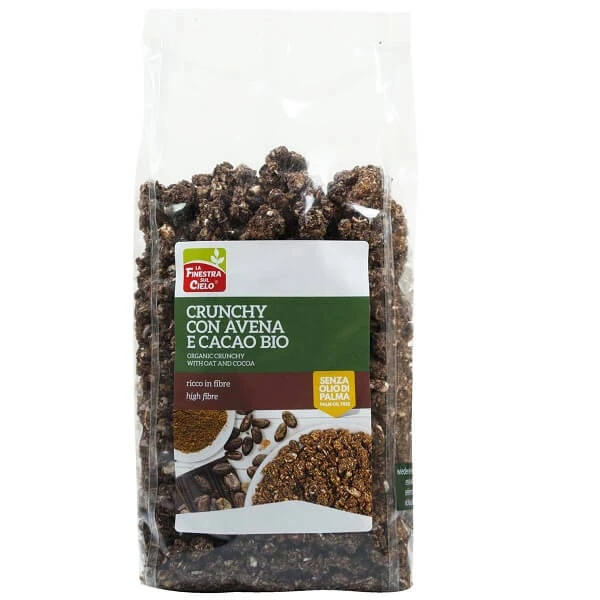 Crunchy Musli with oatmeal and cocoa, 375 g, La Finestra Sul Cielo