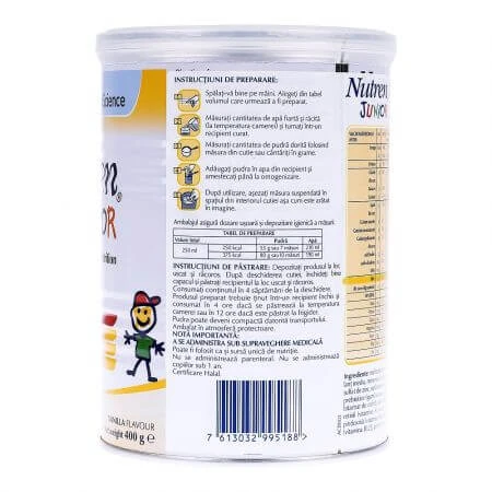 Nutren Junior vanilla flavour, 400 g, Nestlé 