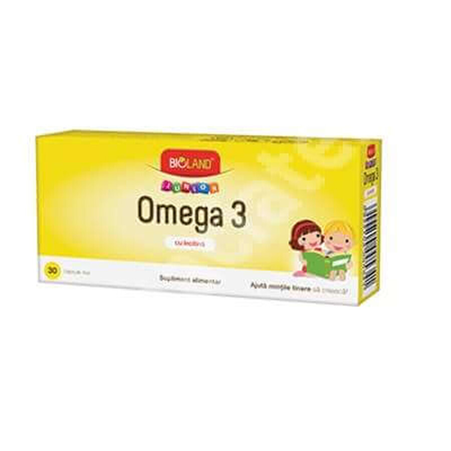 Omega 3 with Lecotin Bioland Junior, 30 capsules, Biofarm