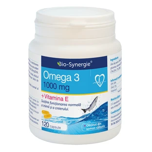 Omega 3 salmon oil + vitamin E, 120 capsules, Bio Synergie