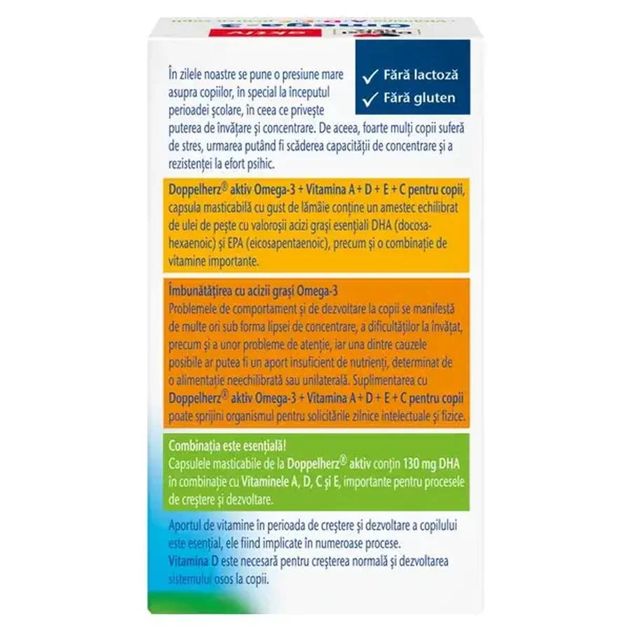 Omega 3 Vitamin A+D+E+C for children, 30 capsules, Doppelherz