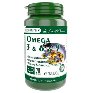 Omega 3-6-9, 20 capsules, Pro Natura