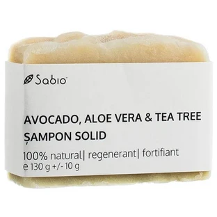 Champú sólido natural con aguacate, aloe vera y árbol del té, 130 g, Sabio