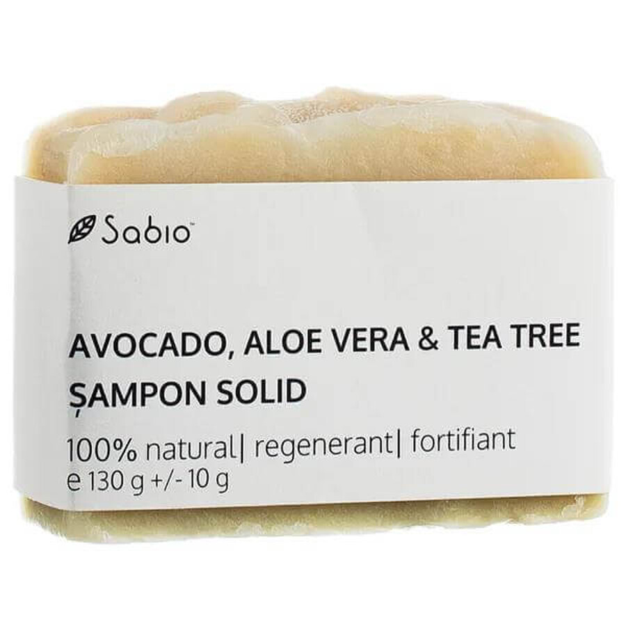 Acquista Shampoo solido naturale con avocado, aloe vera e tea tree, 130 g, Sabio Shampoo solido naturale con avocado, aloe vera e tea tree, 130 g, Sabio